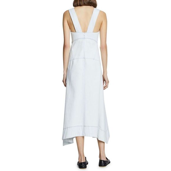 Proenza Schouler White Label Chambray High-Low Midi Dress NWT Size 6 - Picture 3 of 10